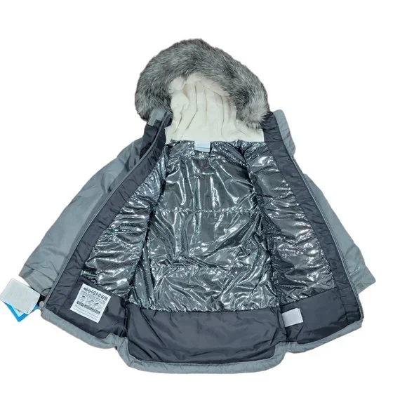 Columbia Youth Infant Grey Jacket Suttle Mountain Long Sleeves Sz XS